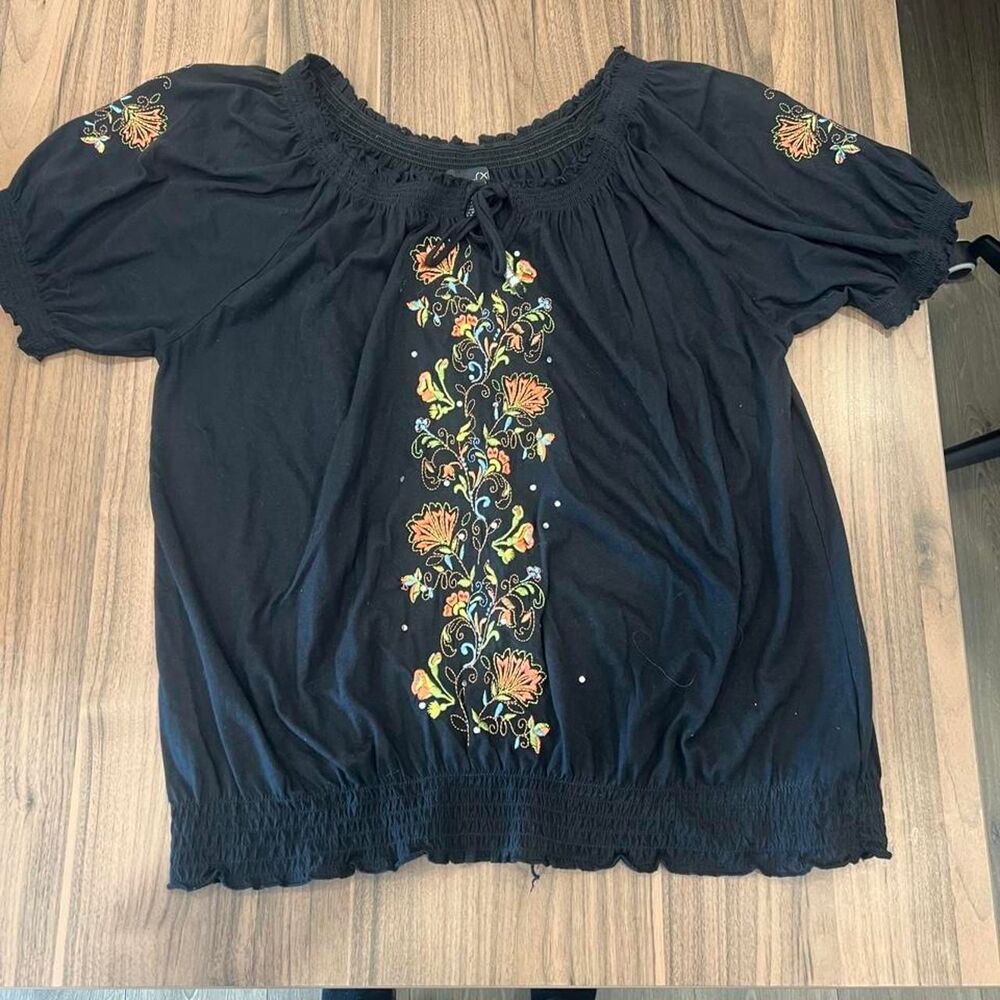 Unbranded Women's Black and Navy Blouse